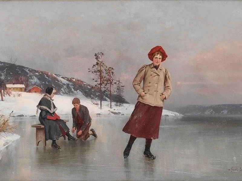 1853-Axel Hjalmar Ender - Sulla pista di pattinaggio
